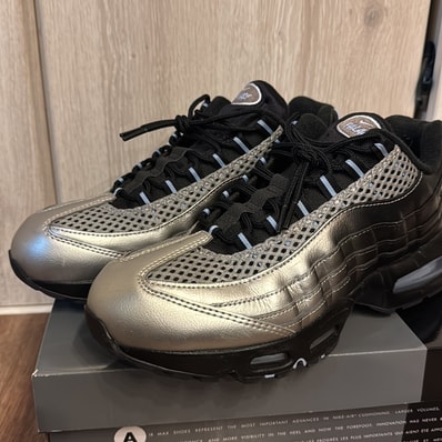 Palace Skateboards × Nike Air Max 95 Big Bubble "Metallic Silver/Aluminum"