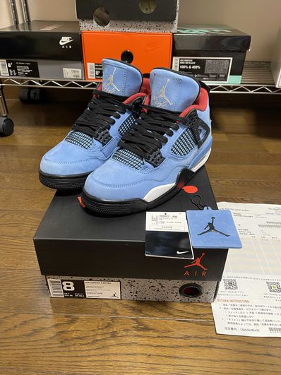 Travis Scott × Nike Air Jordan 4 Retro Cactus Jack "University Blue"