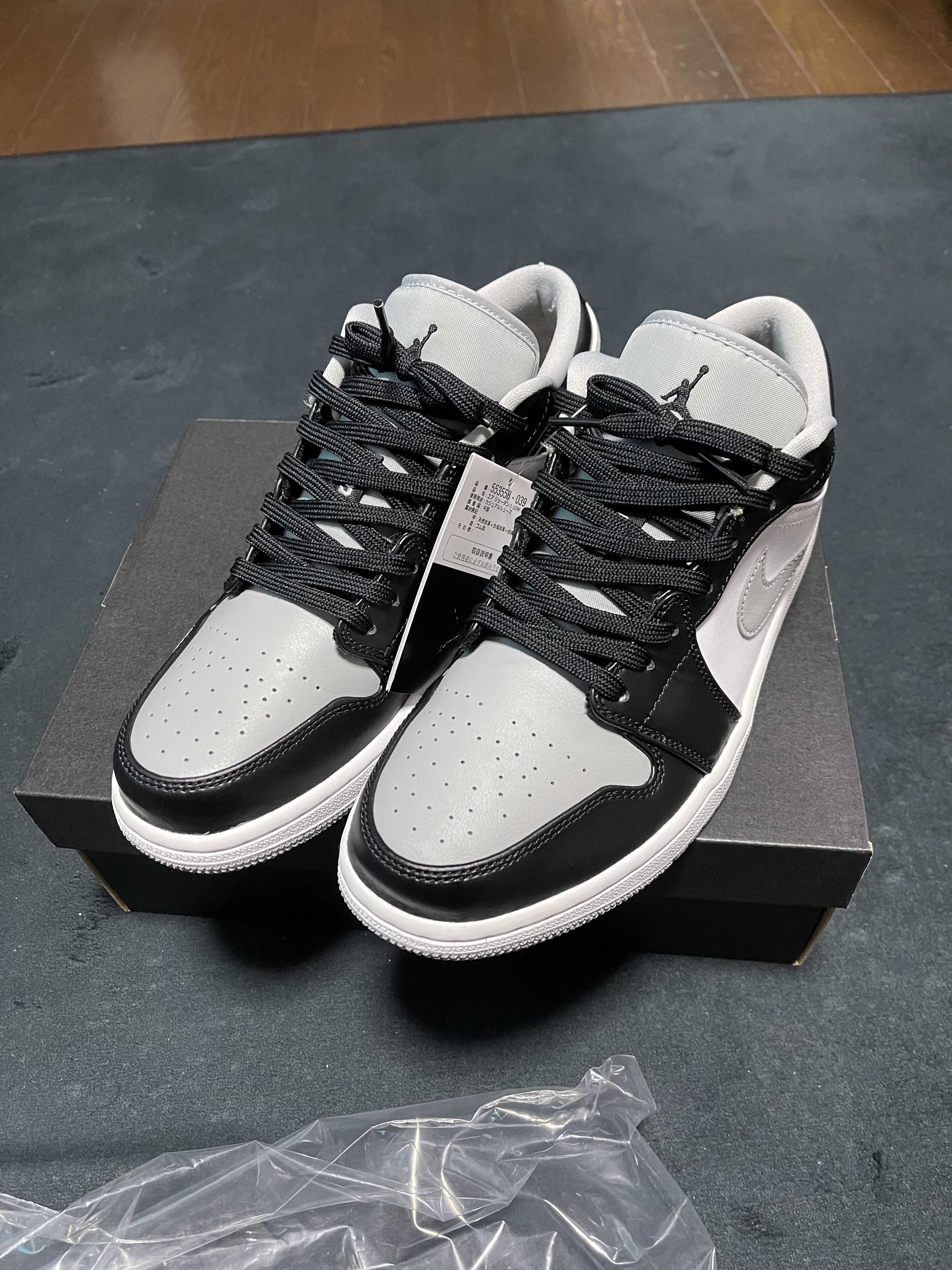 NIKE AIR JORDAN 1 LOW "BLACK/LIGHT SMOKE GREY"