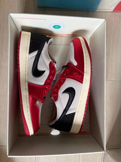 Trophy Room × Nike Air Jordan 1 Low OG "Sail and Varsity Red"