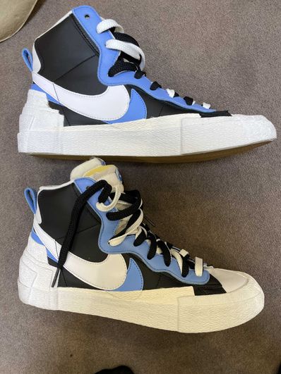 sacai × NIKE BLAZER MID "BLACK / BLUE"