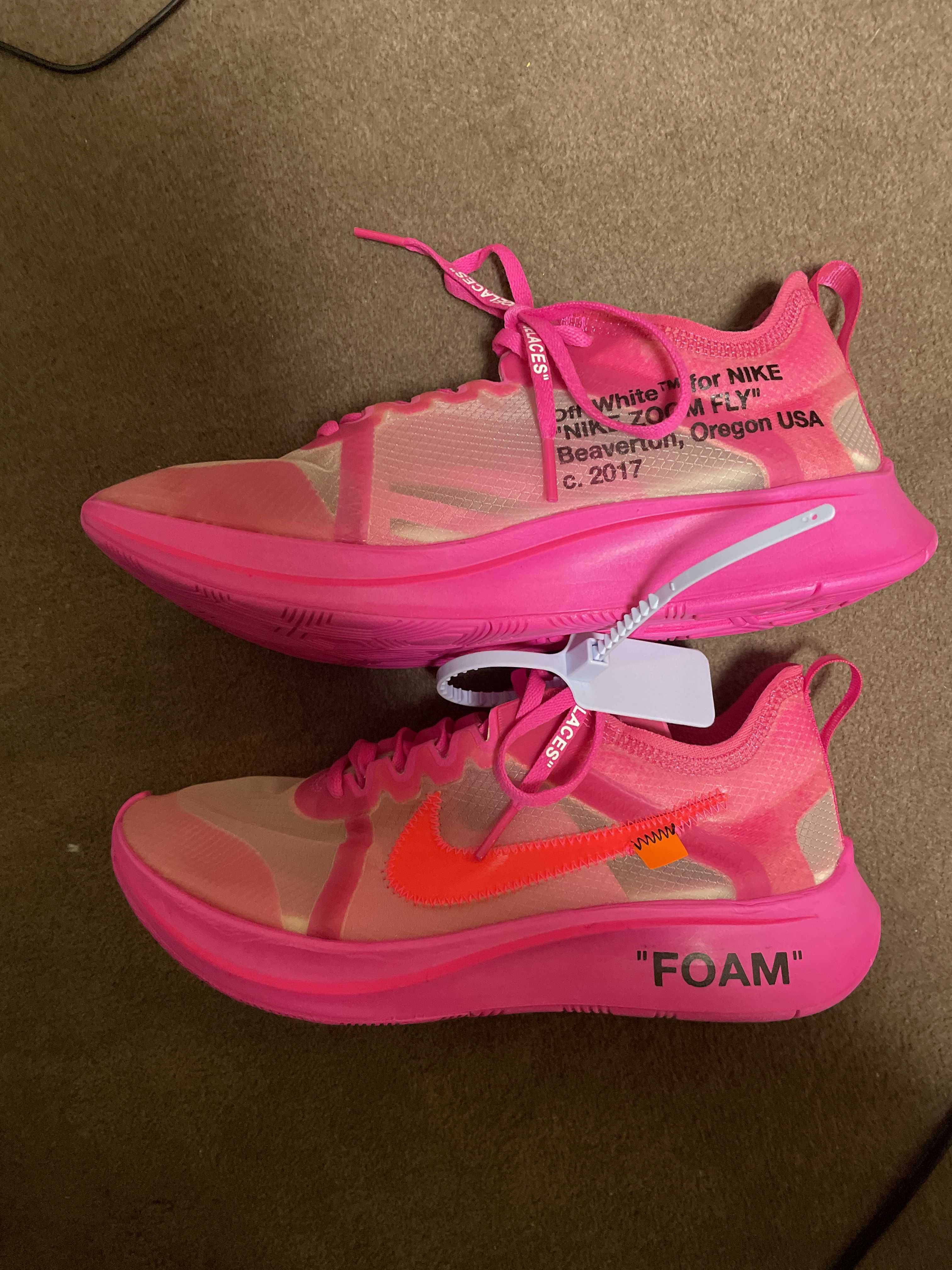 Off-White × Nike Zoom Fly "Pink"