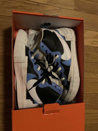 sacai × NIKE BLAZER MID "BLACK / BLUE"