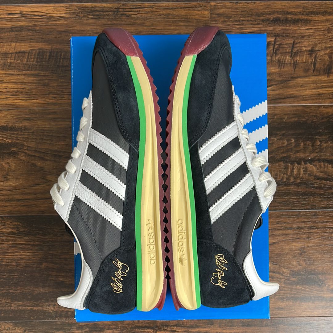 Bob Marley × adidas SL 72 RS One Love "Core Black/Cloud White/Off White"