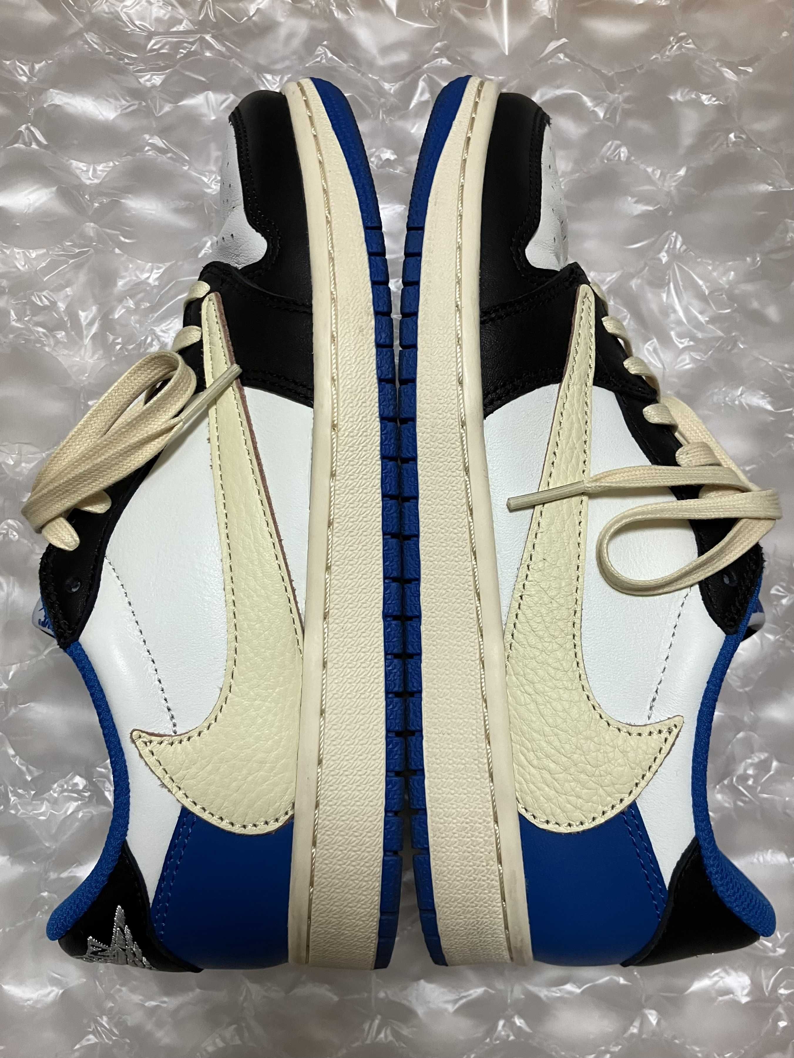 Travis Scott × fragment design × Nike Air Jordan 1 Low OG SP "Military Blue"