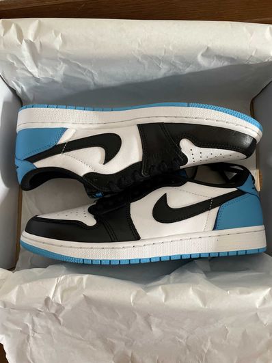 Nike Air Jordan 1 Low OG "Black and Dark Powder Blue/UNC"
