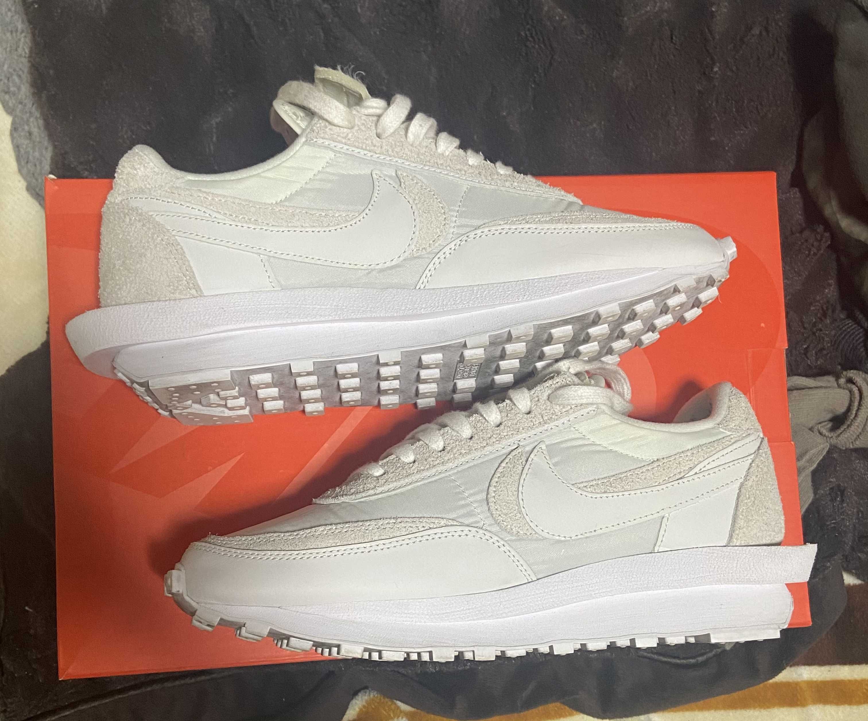 sacai × Nike LDV Waffle "Triple White"