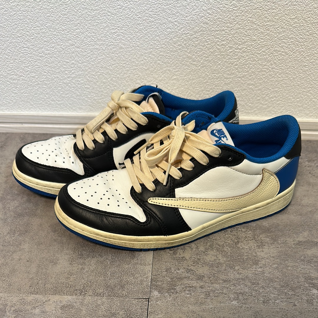 Travis Scott × fragment design × Nike Air Jordan 1 Low OG SP "Military Blue"