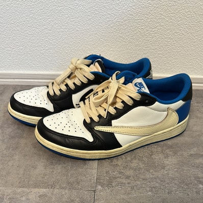 Travis Scott × fragment design × Nike Air Jordan 1 Low OG SP "Military Blue"