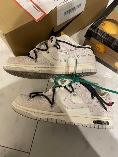 Off-White × Nike Dunk Low "Sail/Neutral Grey/Gridiron"