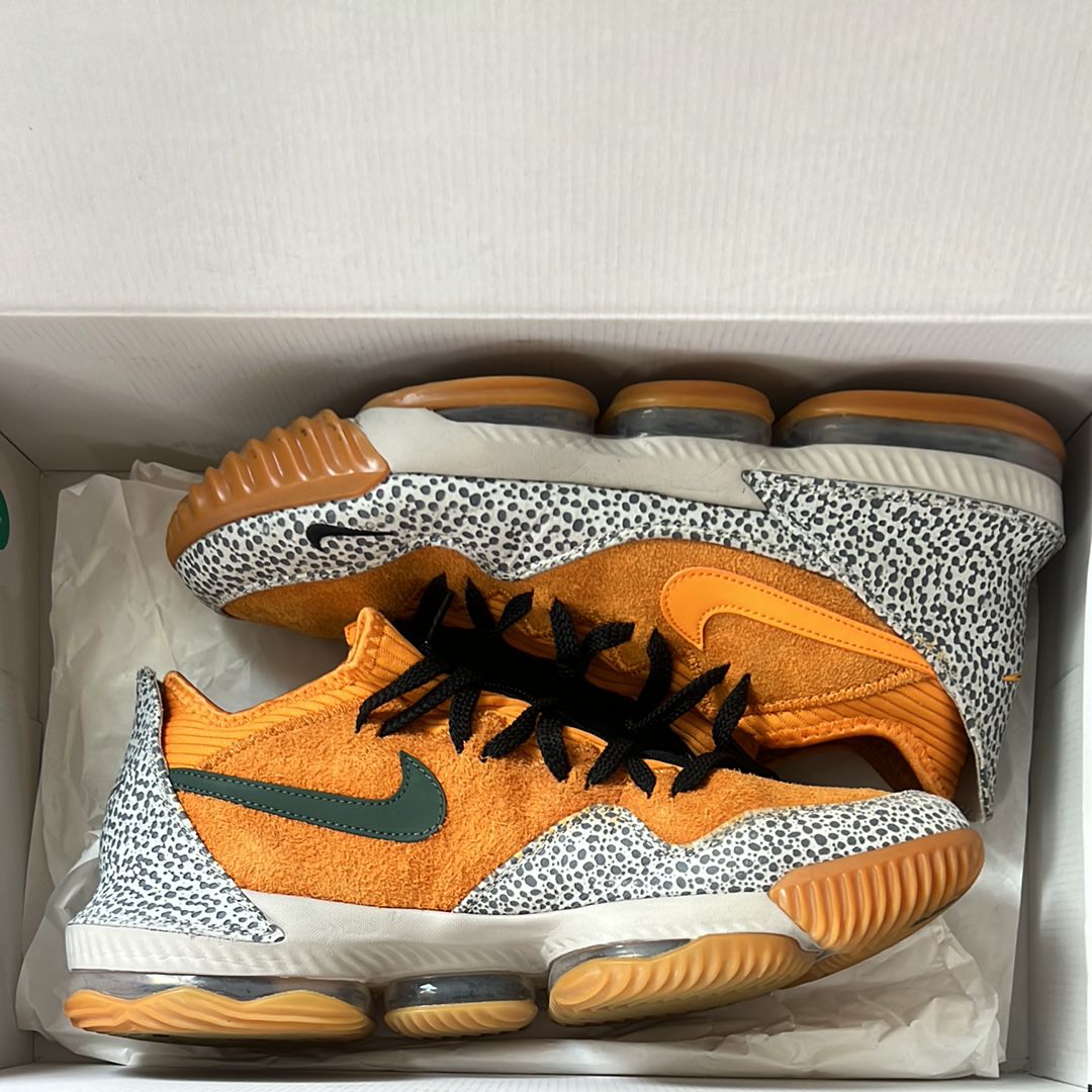 atmos × Nike LeBron 16 Low "Safari" (CD9471-800/CI3358-800)