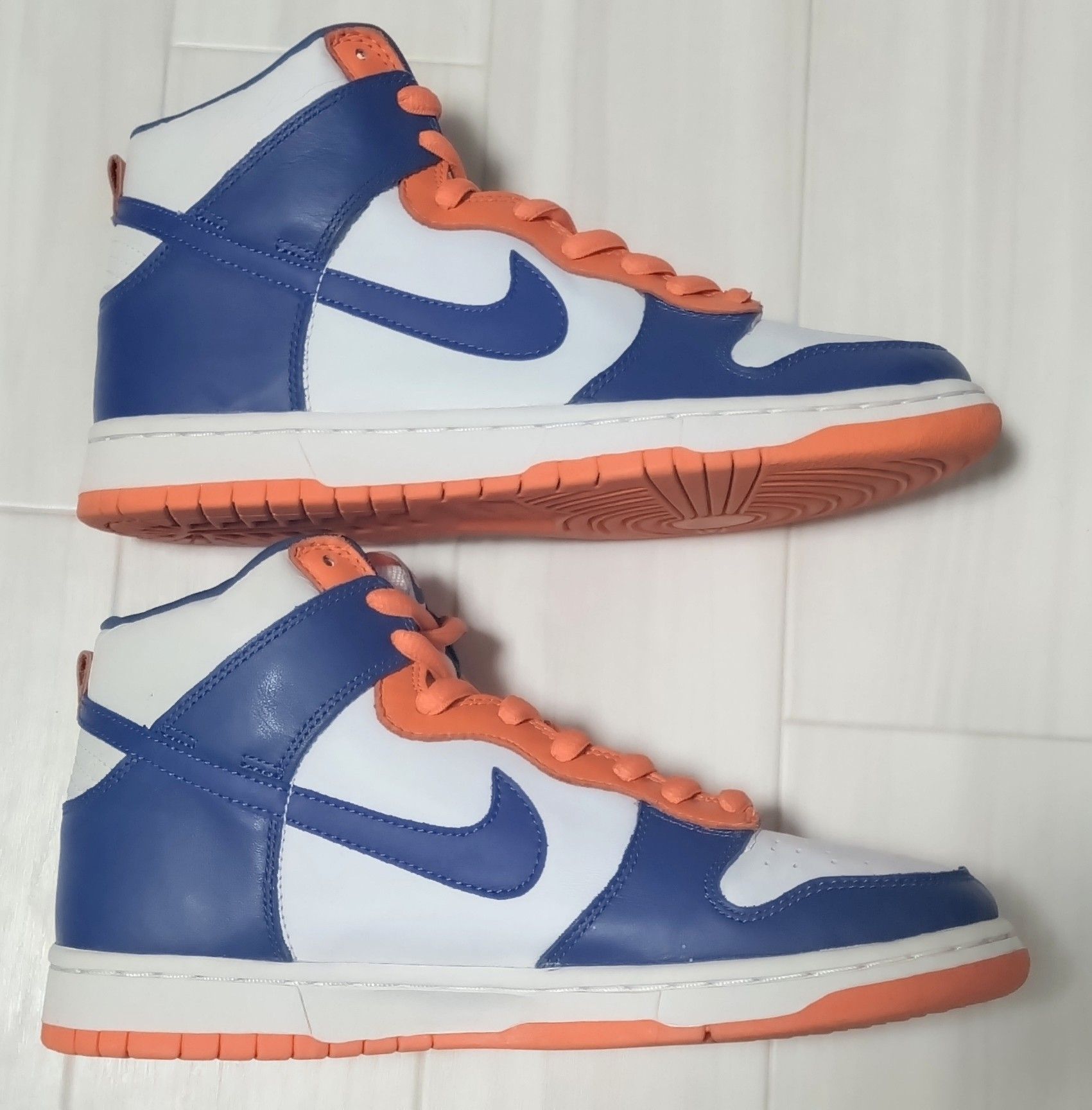 Nike Dunk High "White/Blue Ribbon Orange Blaze"