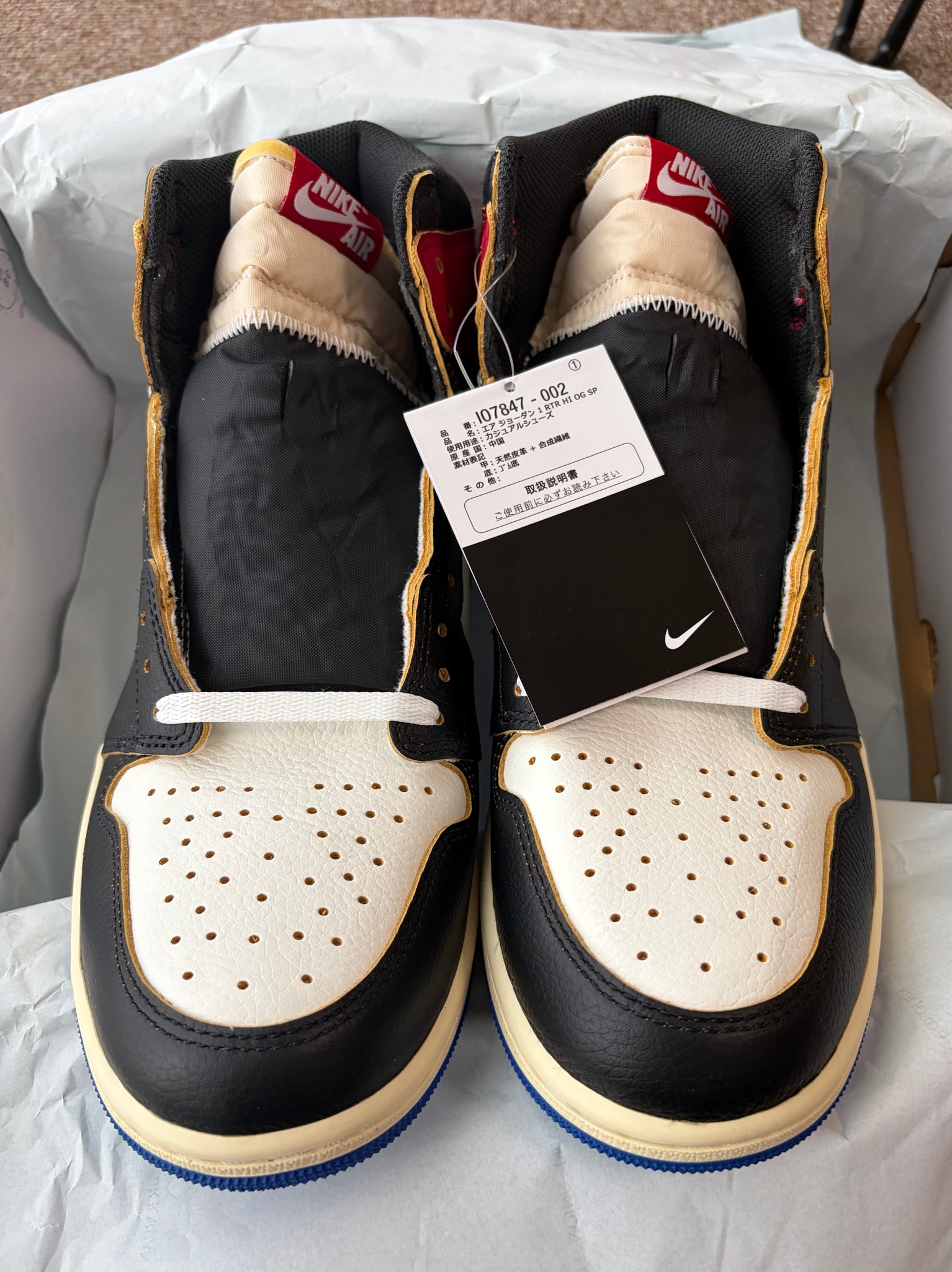 fragment design × UNION × Nike Air Jordan 1 High OG "Black/Varsity Red"
