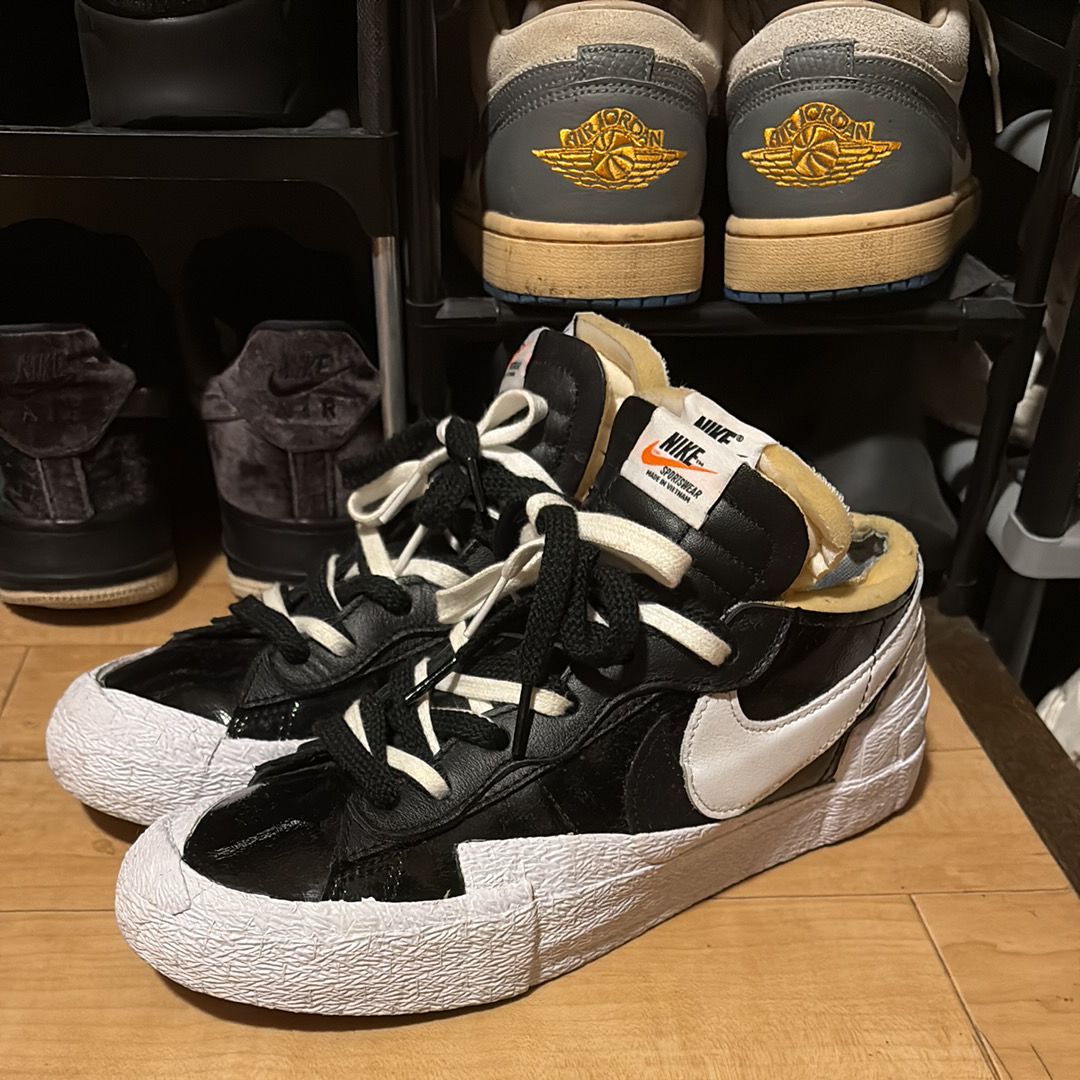 sacai × Nike Blazer Low "Black Patent Leather"