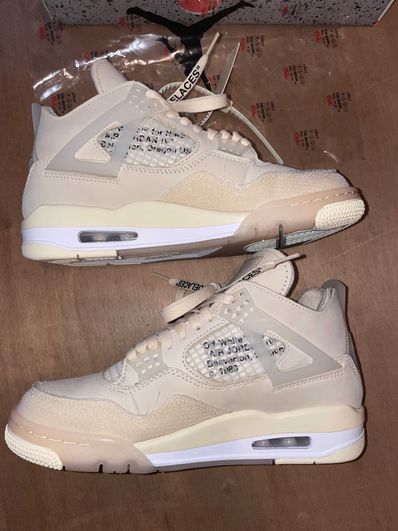Off-White × Nike Women's Air Jordan 4 SP "Sail"