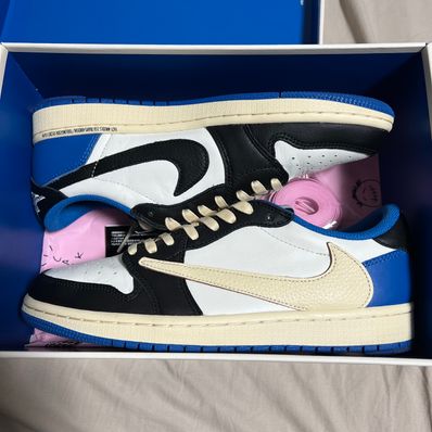 Travis Scott × fragment design × Nike Air Jordan 1 Low OG SP "Military Blue"