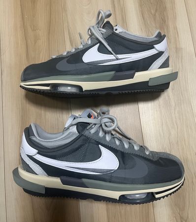 sacai × Nike Zoom Cortez "Iron Grey"