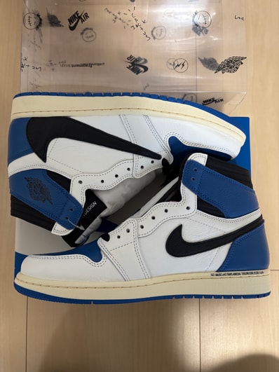 Travis Scott × fragment design × Nike Air Jordan 1 Retro High OG SP "Military Blue"