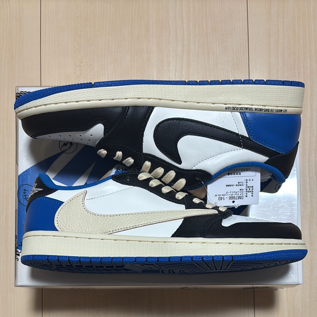 Travis Scott × fragment design × Nike Air Jordan 1 Low OG SP "Military Blue"