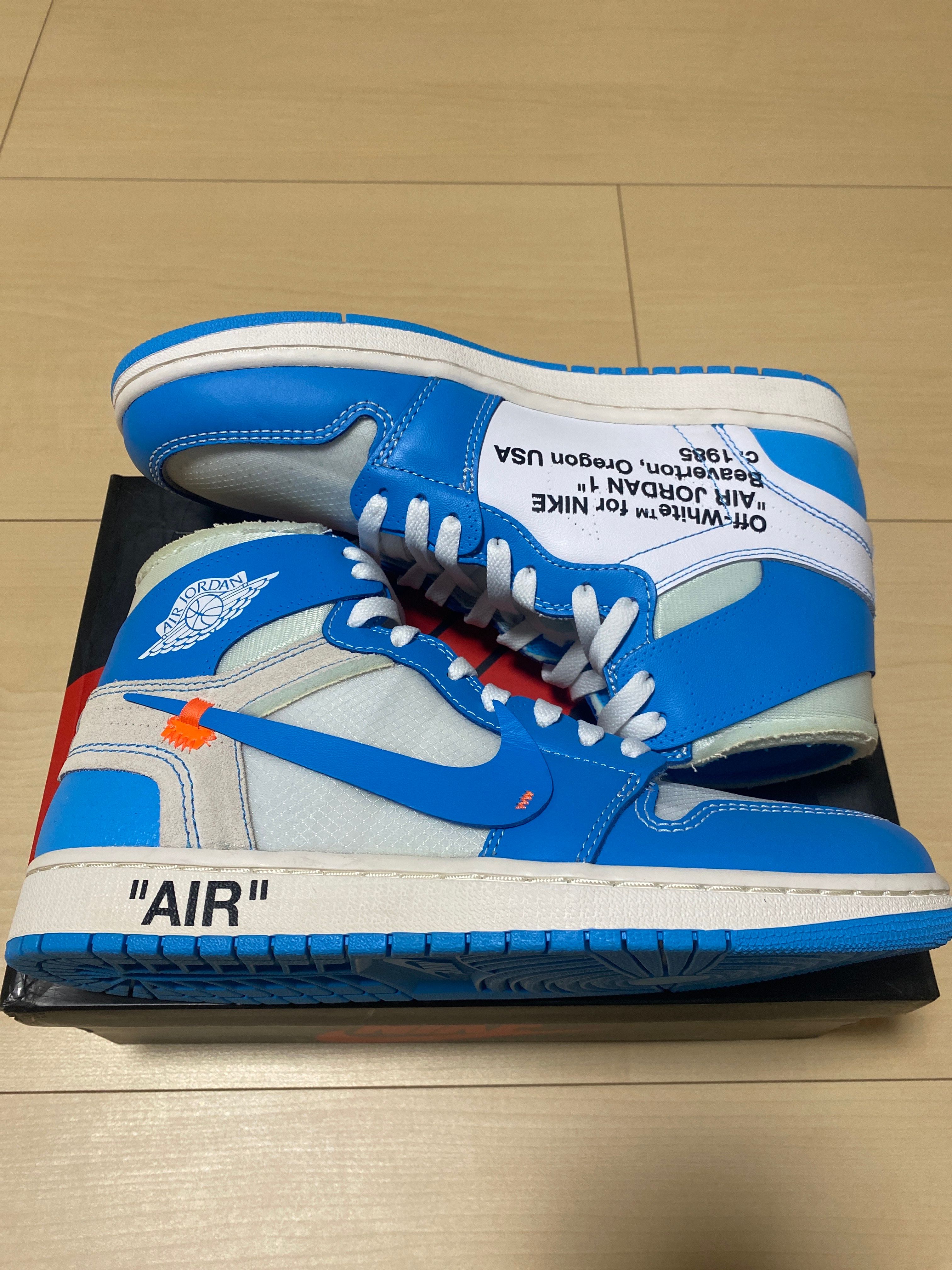 Off-White × Nike Air Jordan 1 High UNC "White/Dark Powder Blue"