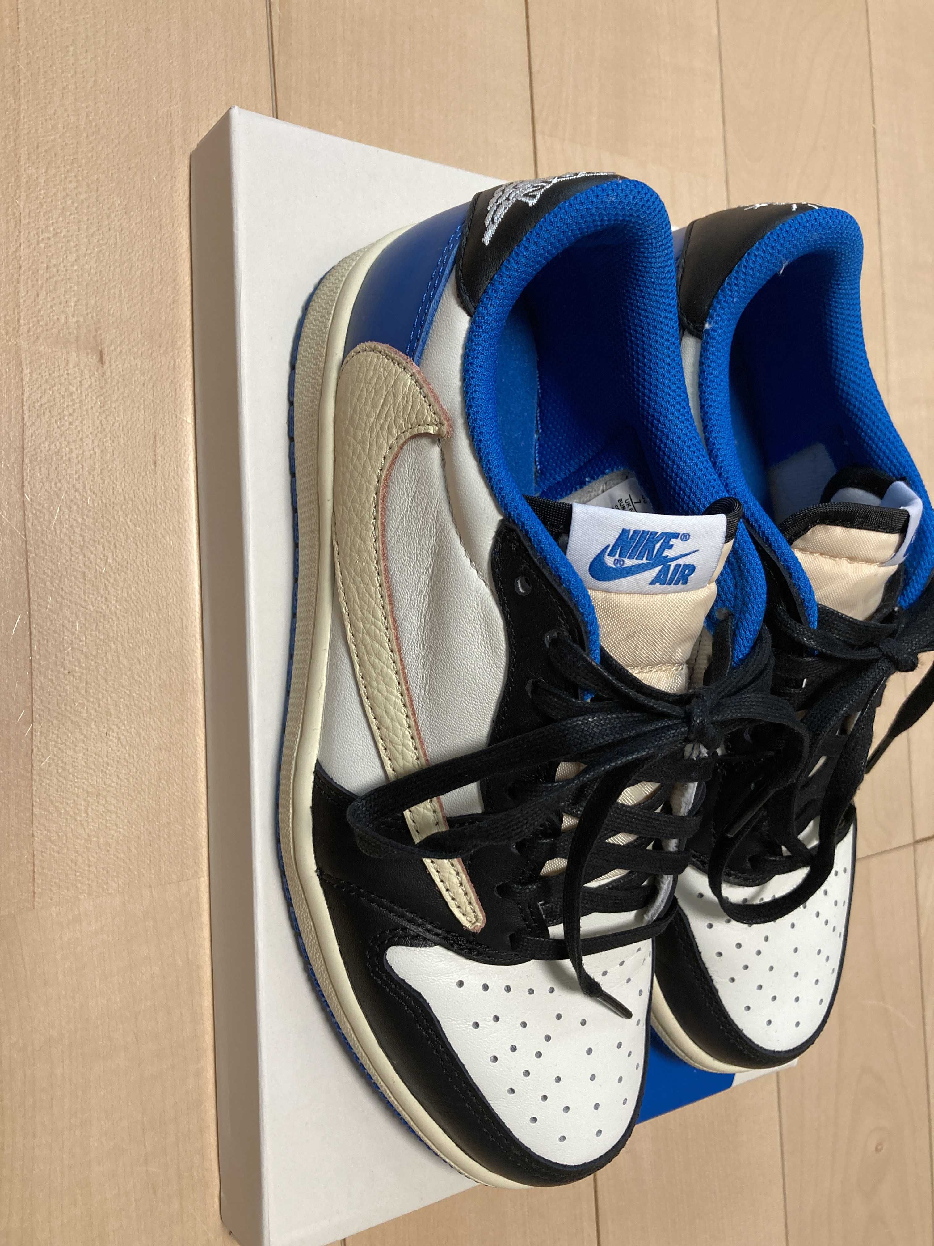 Travis Scott × fragment design × Nike Air Jordan 1 Low OG SP "Military Blue"