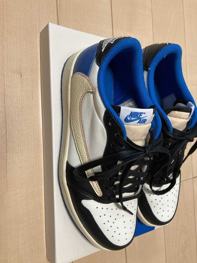 Travis Scott × fragment design × Nike Air Jordan 1 Low OG SP "Military Blue"