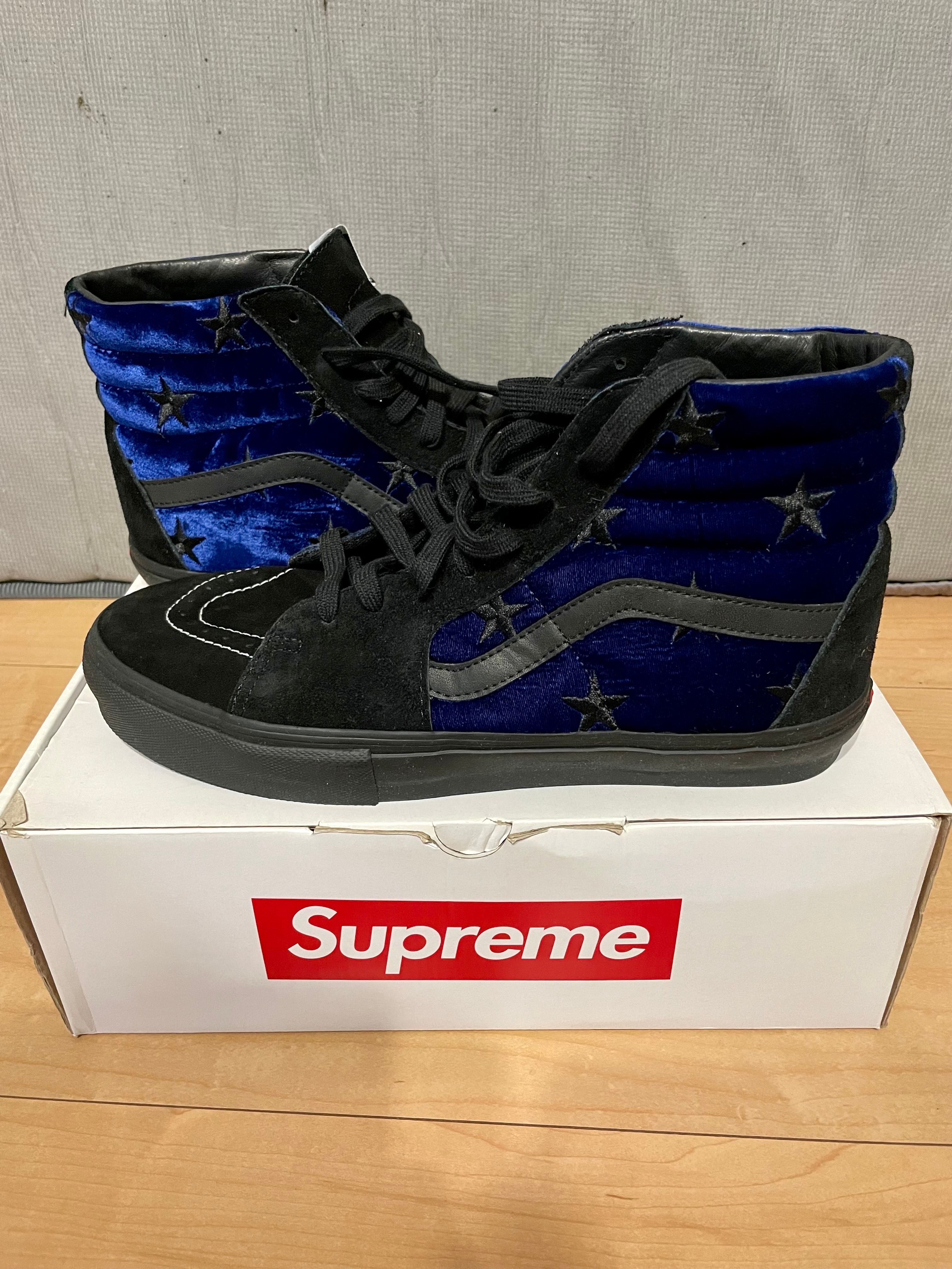 Supreme × Vans Sk8-Hi "Velvet Blue"