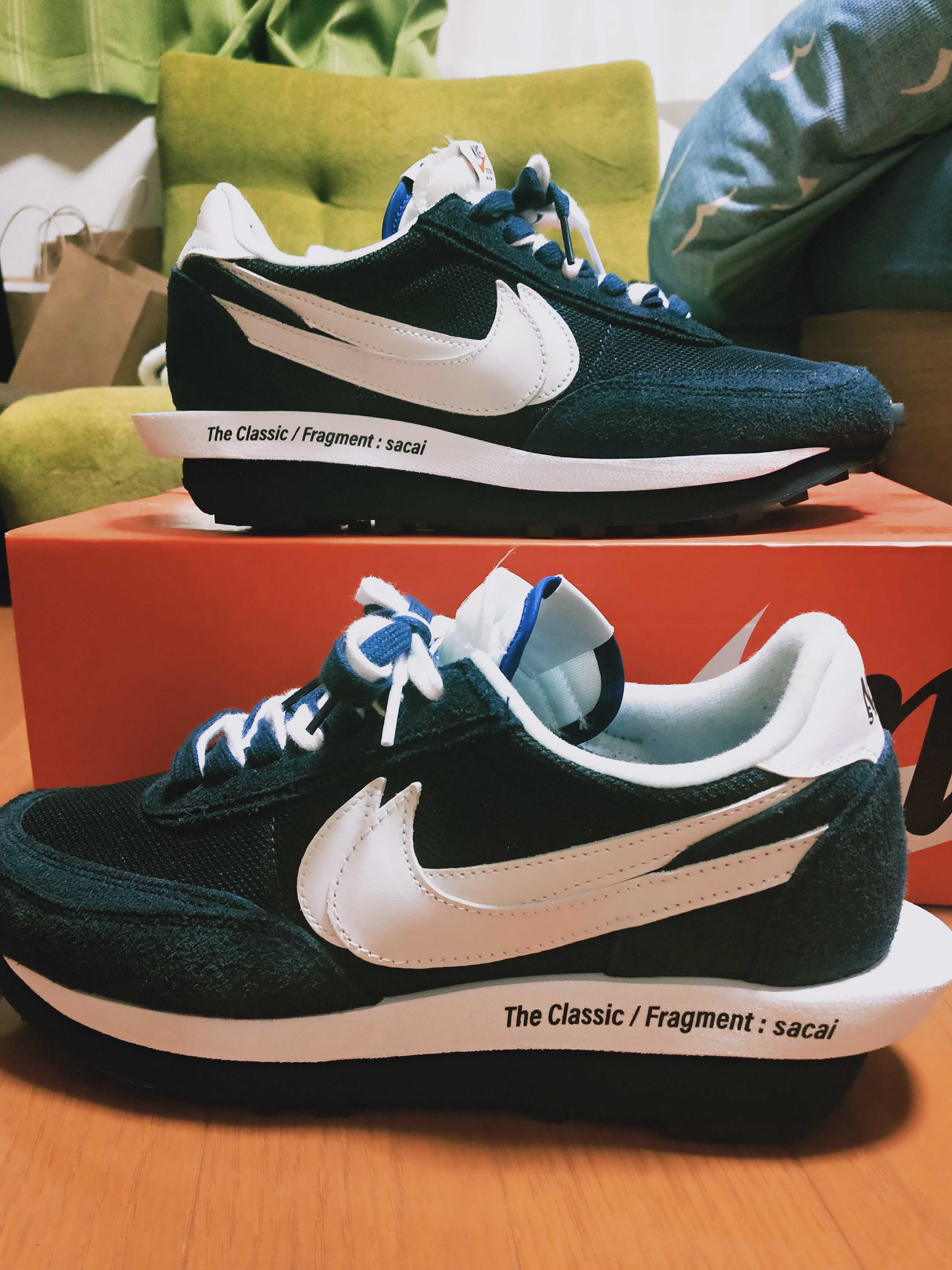 Fragment × sacai × Nike LD Waffle "Blackended Blue"