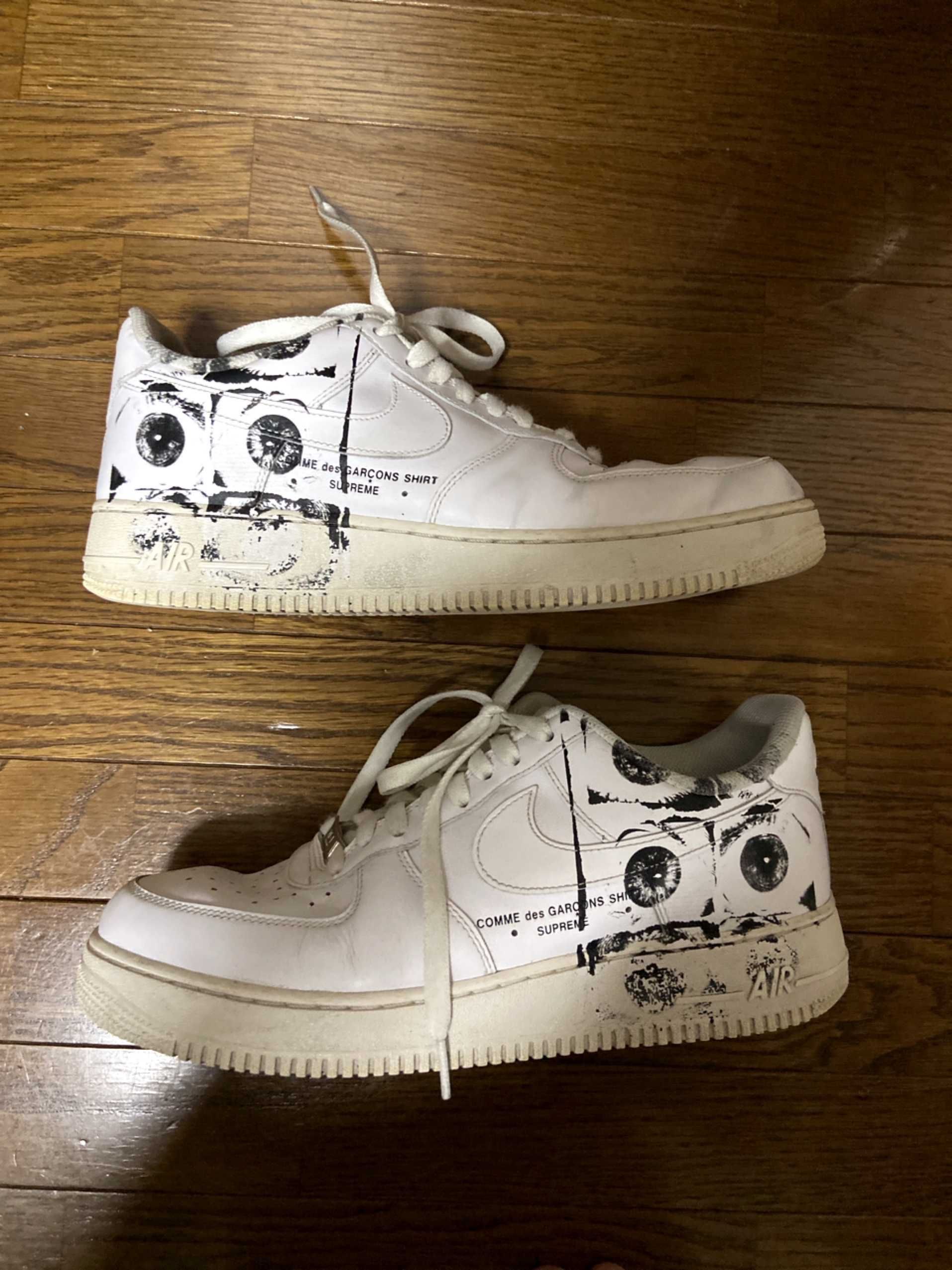 Supreme × COMME des GARCONS SHIRT × Nike Air Force 1 Low "White"