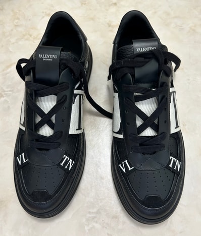 Valentino Garavani Black Leather Vl7n Sneakers "Neutrals"