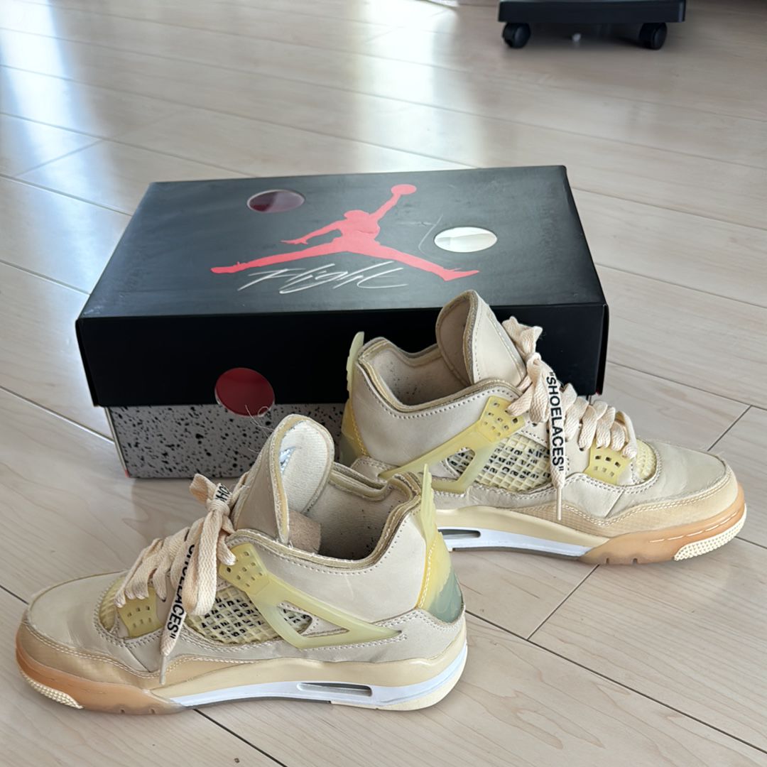 Off-White × Nike Women's Air Jordan 4 SP "Sail"