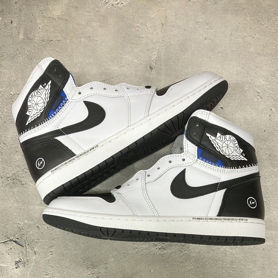fragment design × UNION × Nike Air Jordan 1 Retro High OG "Black/White"
