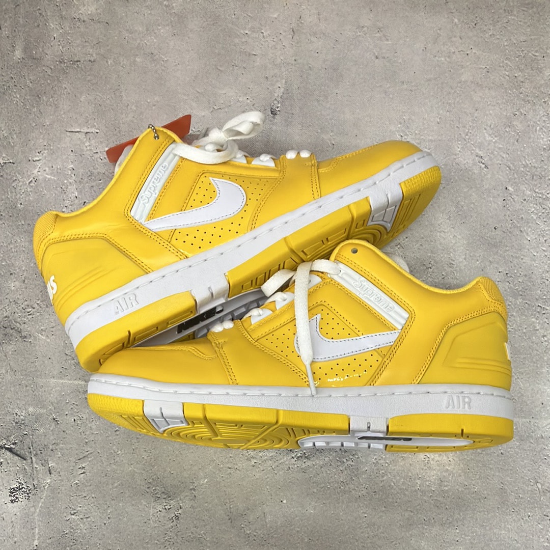 Supreme × Nike SB Air Force 2 "Varsity Maize"