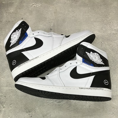 fragment design × UNION × Nike Air Jordan 1 Retro High OG "Black/White"