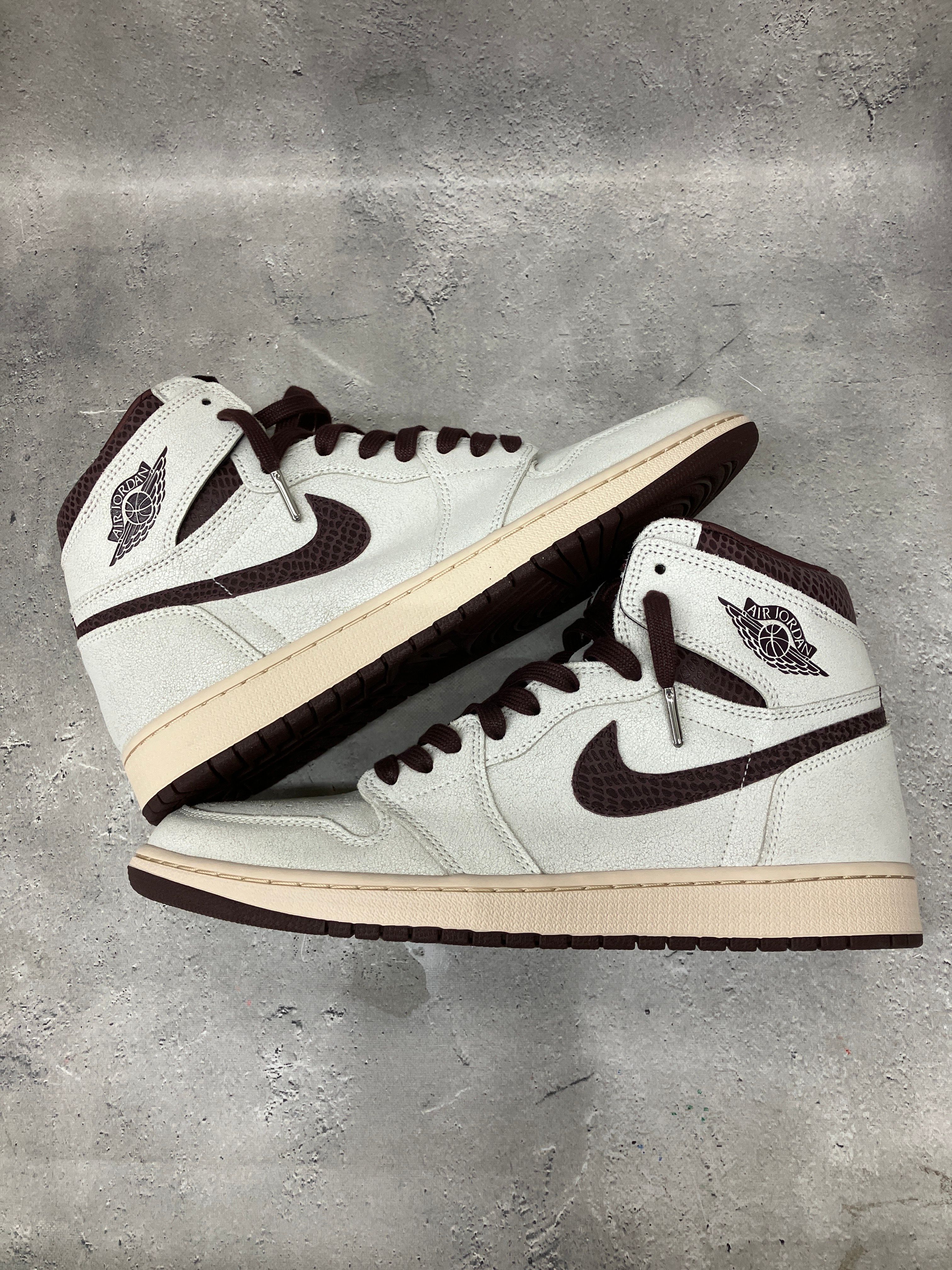 A Ma Maniere × Nike Air Jordan 1 Retro High OG "Sail and Burgundy"