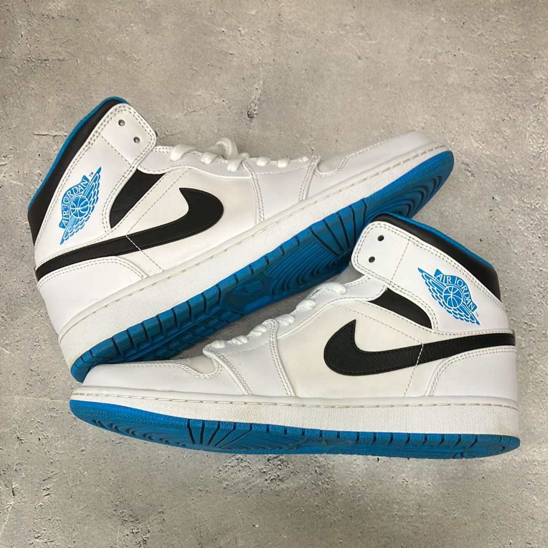 Nike Air Jordan 1 Mid "White/Laser blue"
