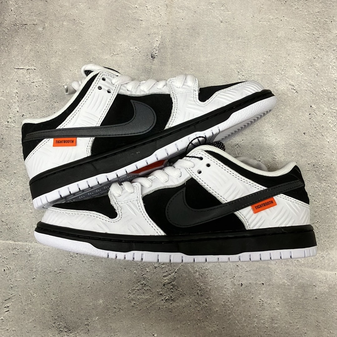 TIGHTBOOTH × Nike SB Dunk Low Pro QS "Black and White"