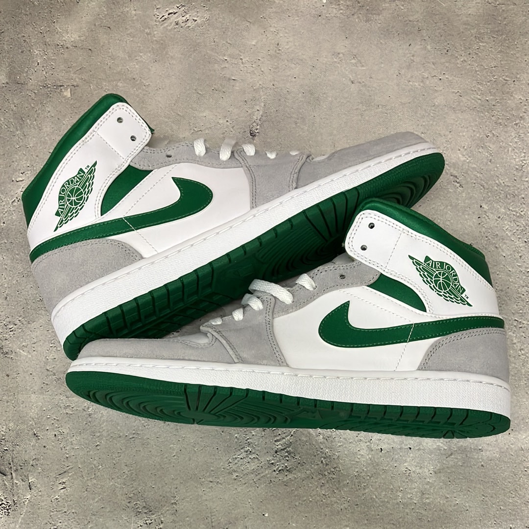 Nike Air Jordan 1 Mid "Green Grey White"