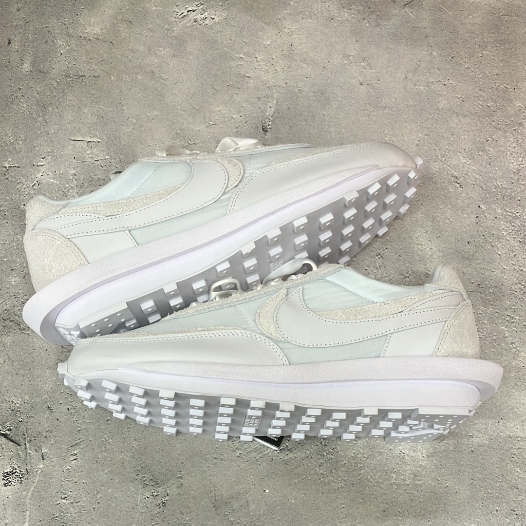 sacai × Nike LDV Waffle "Triple White"