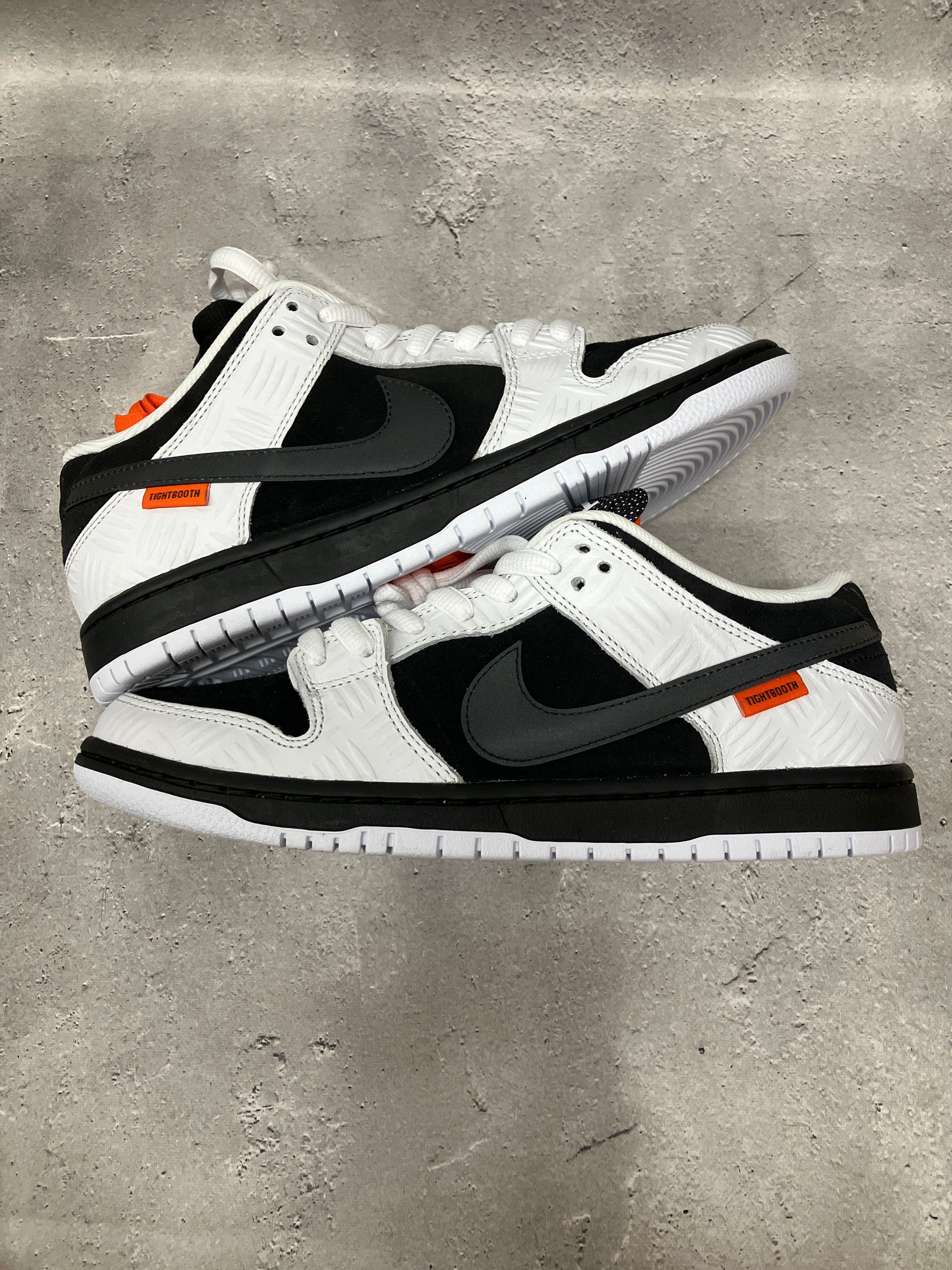 TIGHTBOOTH × Nike SB Dunk Low Pro QS "Black and White"