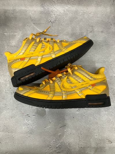 Off-White × Nike Air Rubber Dunk "University Gold"