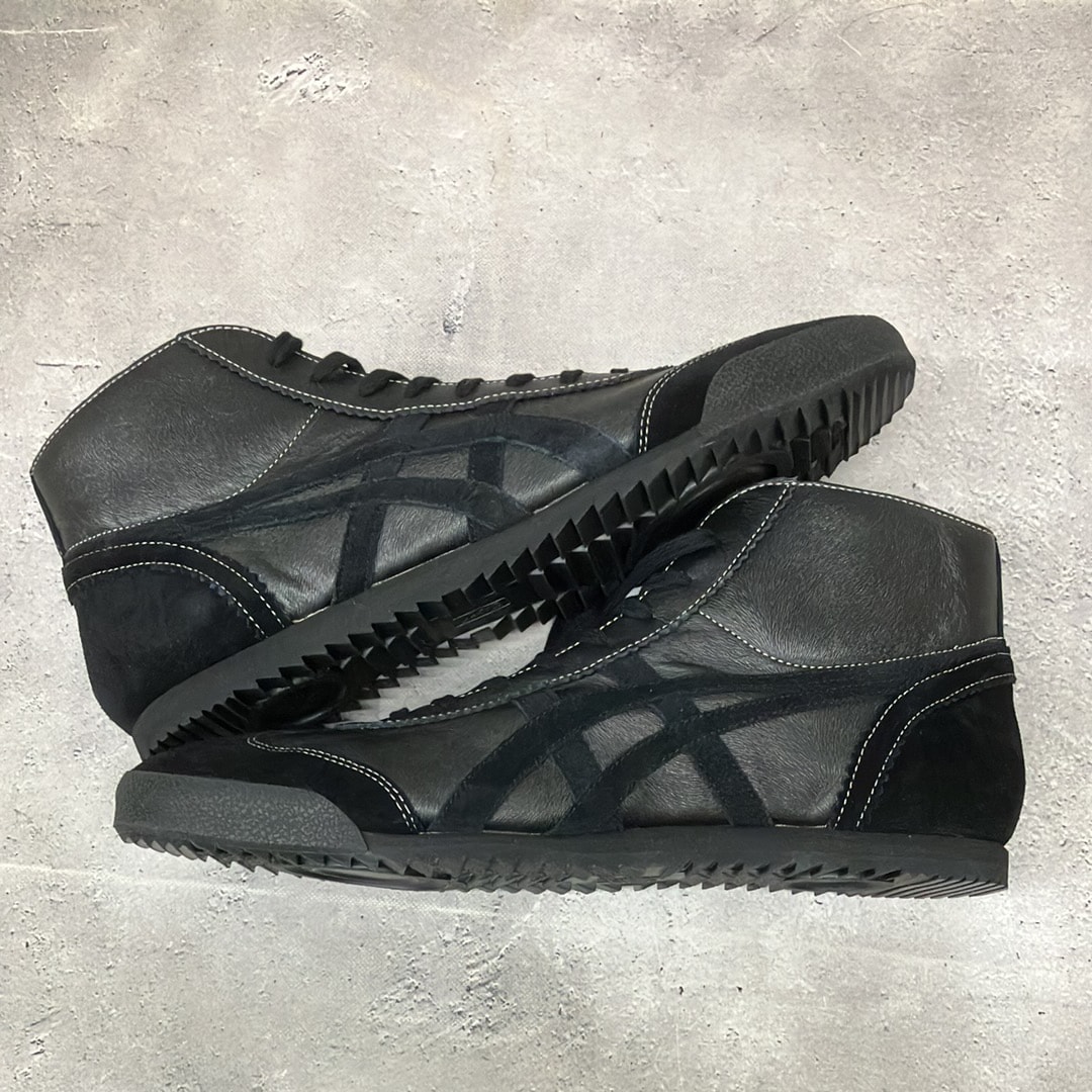 Onitsuka Tiger NIPPON MADE Mexico Mid Runner Deluxe "Black/Black"