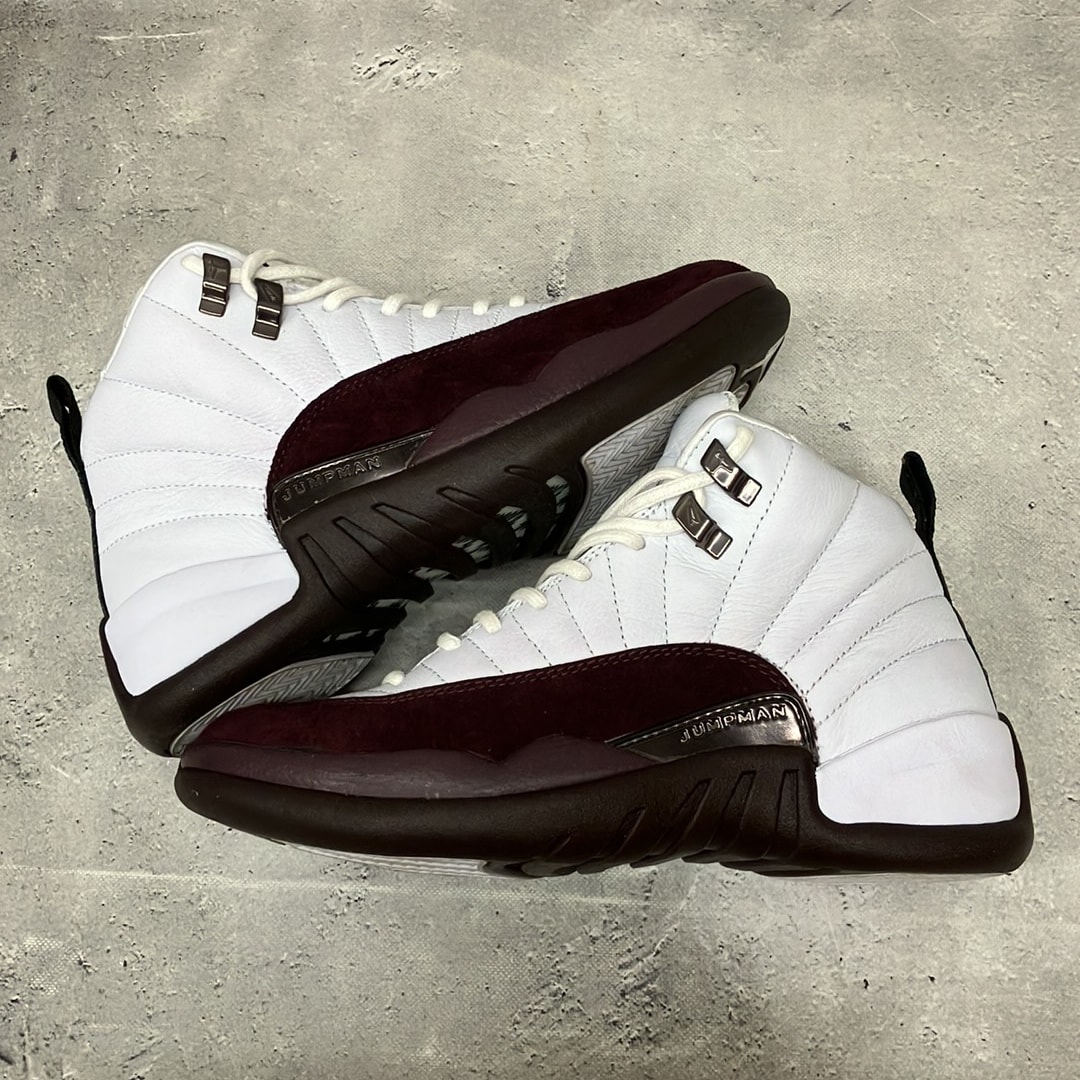 A Ma Maniere × Nike Women's Air Jordan 12 "White and Burgundy Crush"