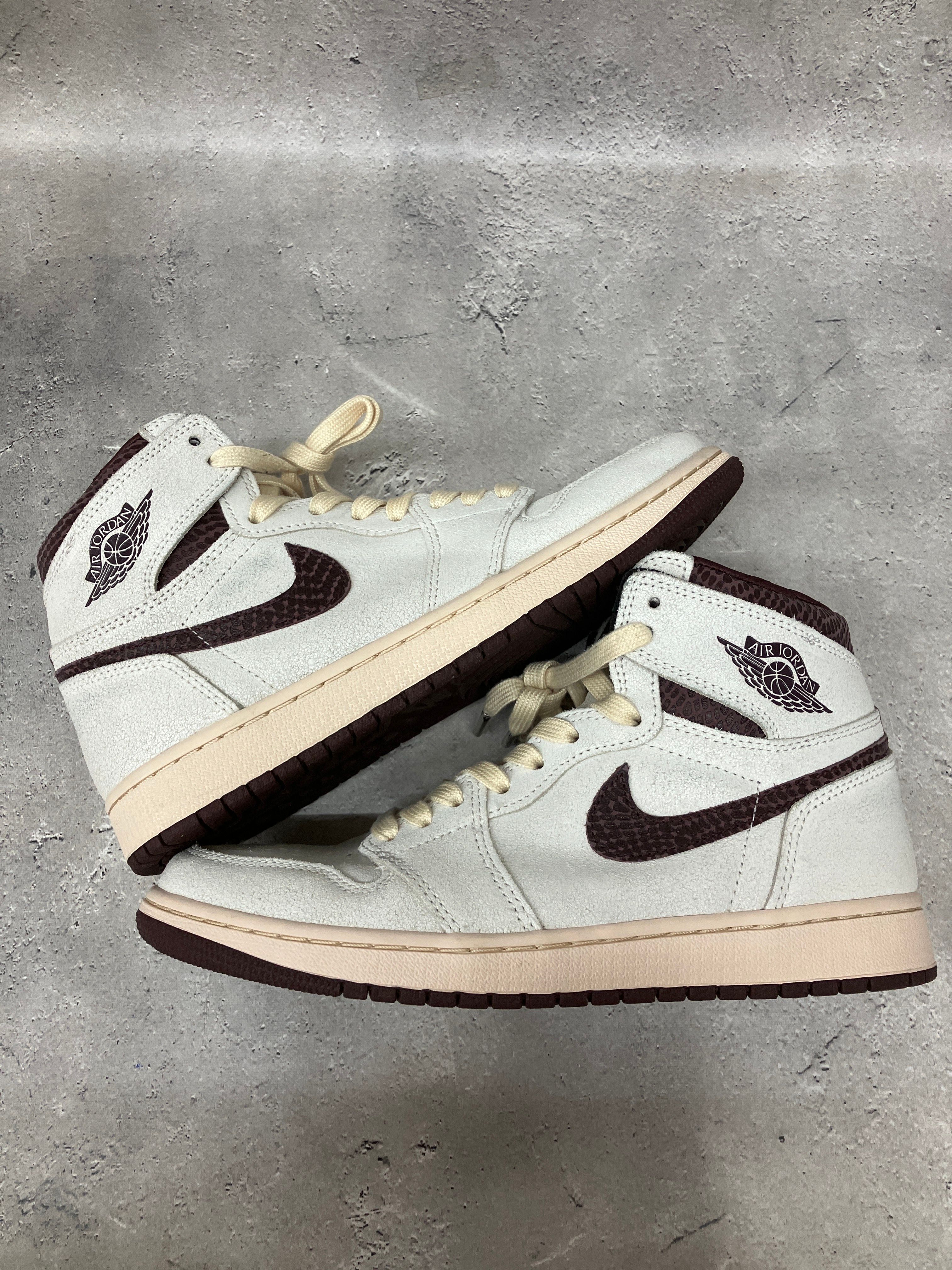 A Ma Maniere × Nike Air Jordan 1 Retro High OG "Sail and Burgundy"