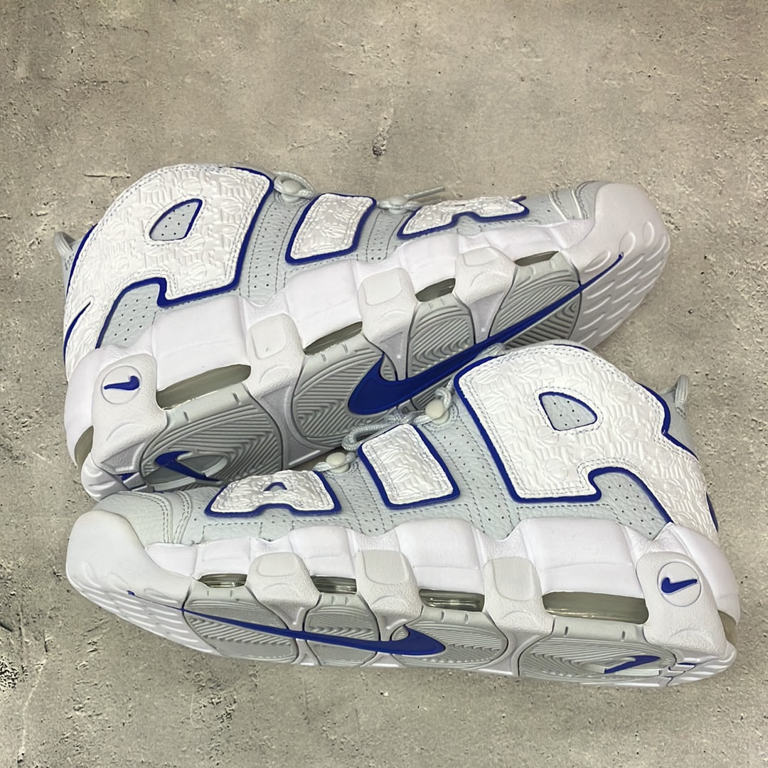 Nike Air More Uptempo Embossed "White/Royal Blue"