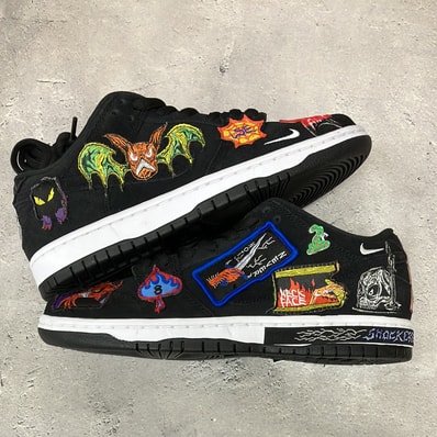 Neck face × Nike SB Dunk Low "Black/White/Multi Color"
