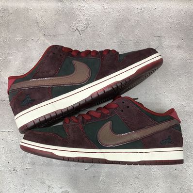 Riot Skateshop × Nike SB Dunk Low Pro QS "Mahogany and Team Red"