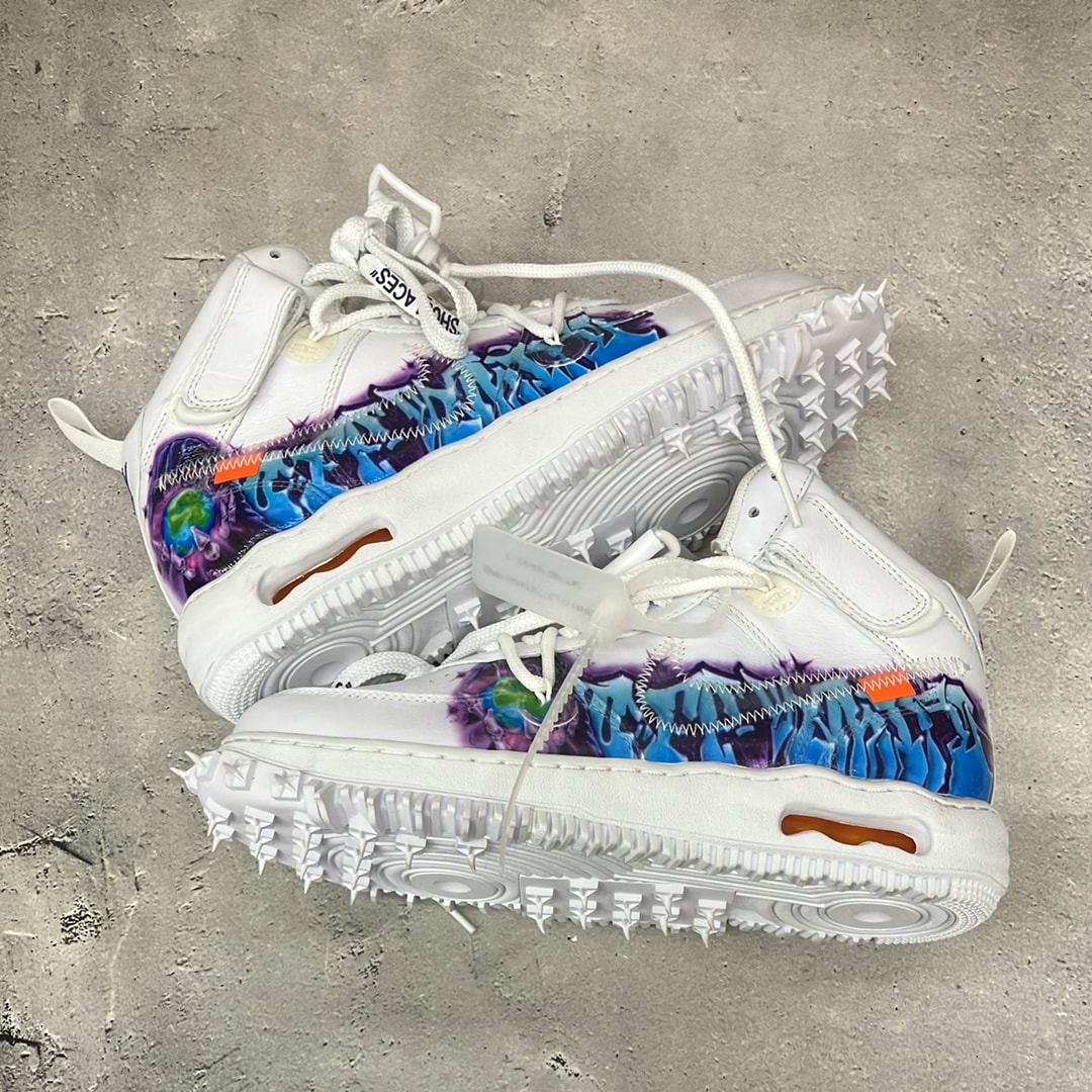 Off-White × Nike Air Force 1 Mid "Graffiti"