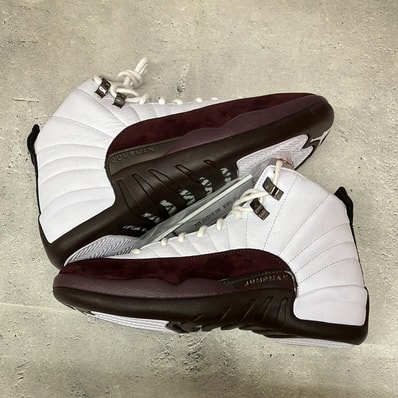A Ma Maniere × Nike Women's Air Jordan 12 "White and Burgundy Crush"