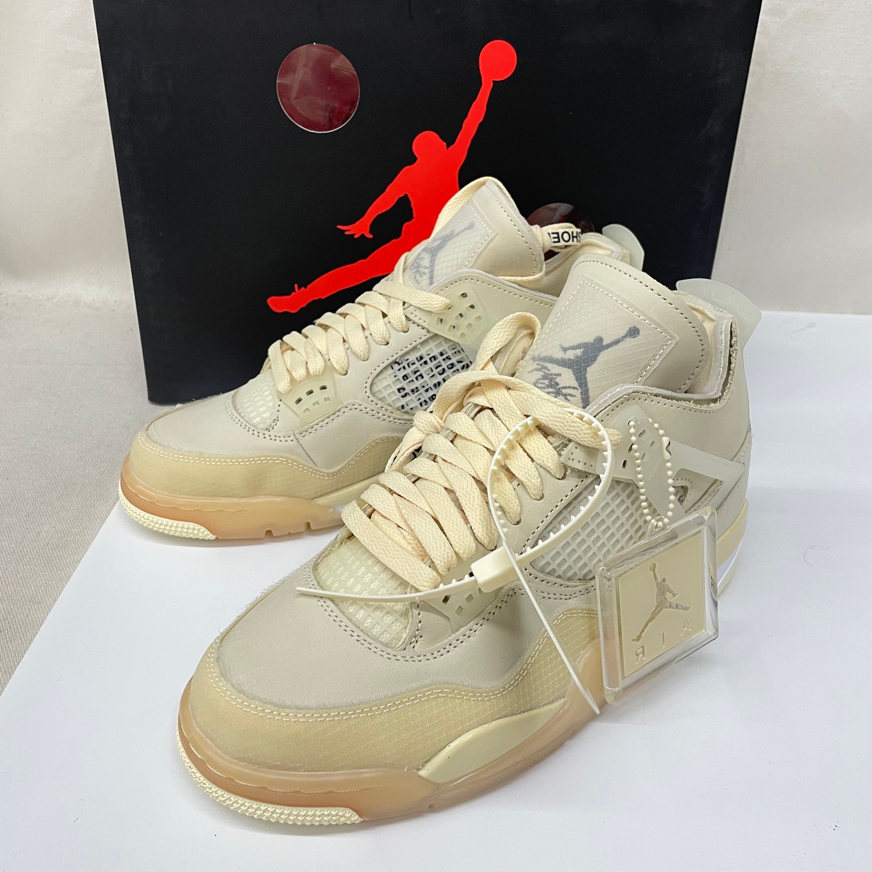 Off-White × Nike Women's Air Jordan 4 SP "Sail"